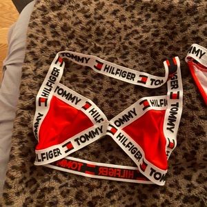 Size L fits like a medium, Tommy Hilfiger, Red, White & Black